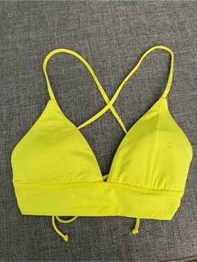 BECCA Neon Lime Crossback Bikini Top